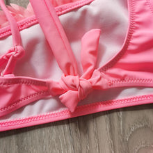 Load image into Gallery viewer, Flower Girl Swimsuit Ruffle Women Swimwear Kids Children Toddler Bikini Bathing Suit Beachwear Sets Kids Two Piece Children's Swimwear Toddler Girl Bikini Little Girls Cute Princess Pink Bathing Suit Summer Beachwear
