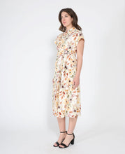 Load image into Gallery viewer, Flower print cross body short sleeve dress
