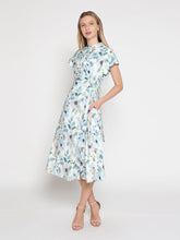 Load image into Gallery viewer, Flower print cross body short sleeve dress
