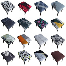 Load image into Gallery viewer, Flower Printed Seat Protector Square Stool Chair Cover Removable Dustproof Elastic Stool Covers For Bedroom Kitchen Square Stool Stool Covers Breathable Chair Seat Slipcover Barstool Cover for Rectangle Stools
