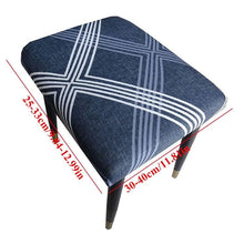 Load image into Gallery viewer, Flower Printed Seat Protector Square Stool Chair Cover Removable Dustproof Elastic Stool Covers For Bedroom Kitchen Square Stool Stool Covers Breathable Chair Seat Slipcover Barstool Cover for Rectangle Stools
