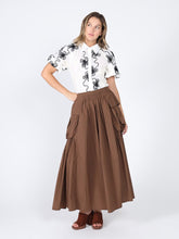 Load image into Gallery viewer, Flower stitch puffed sleeve shirt
