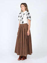 Load image into Gallery viewer, Flower stitch puffed sleeve shirt
