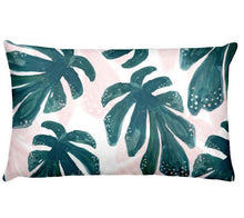 Load image into Gallery viewer, Flowers Birds Green Plants Printed Waist Pillowcase Home Pillow Decoration Tropical Green Texture Exotic Flower Cotton Linen Outdoor Pillow Cases Sofa Bed Throw Pillow 50x30CM

