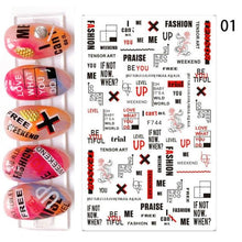 Load image into Gallery viewer, Flowers Leaves Line 3D Nail Stickers Autumn Winter Fall Leaf Design Transfer Sliders Abstract Waves Nail Art Decals Manicures  Decal Self-Adhesive 3D Wave Design Decoration for Women Girls Tape Nail Art Stickers Decal Decoration
