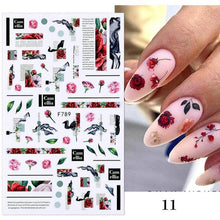 Load image into Gallery viewer, Flowers Leaves Line 3D Nail Stickers Autumn Winter Fall Leaf Design Transfer Sliders Abstract Waves Nail Art Decals Manicures  Decal Self-Adhesive 3D Wave Design Decoration for Women Girls Tape Nail Art Stickers Decal Decoration
