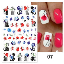 Load image into Gallery viewer, Flowers Leaves Line 3D Nail Stickers Autumn Winter Fall Leaf Design Transfer Sliders Abstract Waves Nail Art Decals Manicures  Decal Self-Adhesive 3D Wave Design Decoration for Women Girls Tape Nail Art Stickers Decal Decoration
