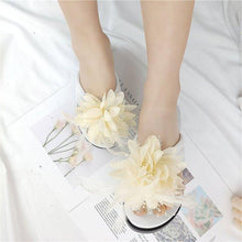 Load image into Gallery viewer, Flowers Slippers Summer Flip Flops Womans Platform Shoes Slide Heel Thick Beach Shower Slippers Quick Drying Pool Slides Beach Sandals Open Toe Indoor House Slippers

