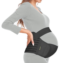 Load image into Gallery viewer, C.Erfei Maternity Belt Pregnancy Belly Band 3 in 1 Maternity Support Belt for Pregnant Back/Pelvic/Hip Pain, Maternity Band Belly Support for Pregnancy (Black, M: Fit Ab 35.5"-47.3") M: Fit Ab 35.5"-47.3" Black - # WOAA51210002-PRG
