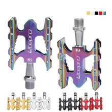 Load image into Gallery viewer, Folding Bike Pedal Sealed Bearing Aluminum Alloy Non-slip Road Bike Universal Bicycle Pedal For Universal Bikes Mountain Bike Pedals Pedals Ultra Light Aluminum Alloy Platform Pedals Sealed Bearing Non-Slip Bicycle Pedal For Road Bike
