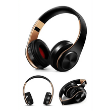 Load image into Gallery viewer, Folding Bluetooth White Blue Wireless Stereo Headphones Headset Mic Support Comfortable Earmuffs Modern Simple Design
