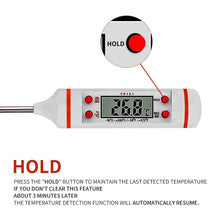 Load image into Gallery viewer, Food Thermometer For BBQ Meat Cake Candy Fry Grill Dinning Household Cooking Thermometer Digital Meat Thermometer with Long Probe Instant Read Food Cooking Thermometer For Grilling BBQ Smoker Grill Kitchen Oil Candy Oven Tools
