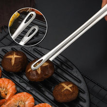 Load image into Gallery viewer, Food Tongs Stainless Steel Barbecue Tongs Meat Salad Steak Food Serving Tongs Tweezers Long BBQ Cooking Tongs Kitchen Utensils Stainless Steel Kitchen BBQ Tongs
