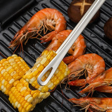 Load image into Gallery viewer, Food Tongs Stainless Steel Barbecue Tongs Meat Salad Steak Food Serving Tongs Tweezers Long BBQ Cooking Tongs Kitchen Utensils Stainless Steel Kitchen BBQ Tongs
