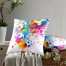 Load image into Gallery viewer, Football Pillow Case Decoration Sofa Cushion Pillow Case Throw Pillow Cover Cool Soccer Ball Art Amazing Football Fire Home Artwork Decor Pillow Case Decoration Car Pillow Case
