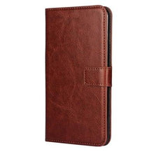 Load image into Gallery viewer, For iPhone X Case Cover for iPhone 8 7 6 6S Plus 5 5S 5SE Luxury PU Leather Flip Wallet Phone Cases Black Simple Card Holder With Magnetic Button Flip Leather Cover
