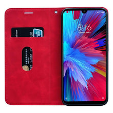 Load image into Gallery viewer, For Xiaomi Redmi Note 7 Case Leather Flip Redmi Note 7 Pro Wallet Magnetic Case For Xiaomi Redmi 7 Phone Cases Premium PU-Leather Flip Wallet Cover Phone Case

