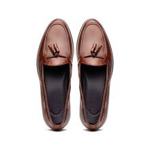 Load image into Gallery viewer, 15-586-CGN FRANCO Italian Calfskin Tassel Loafer Cognac
