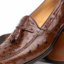 Load image into Gallery viewer, 13-581-BRN FRANCO Ostrich Tassel Loafer, Brown
