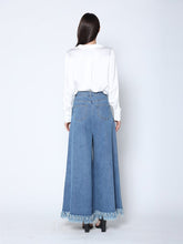 Load image into Gallery viewer, Frayed Raw Hem Wide Leg Slouchy Denim Pants
