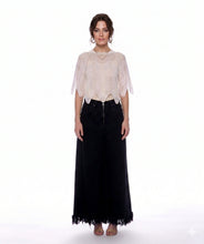 Load image into Gallery viewer, Frayed Raw Hem Wide Leg Slouchy Denim Pants
