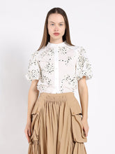 Load image into Gallery viewer, Front Body Floral Fabric Work Caller Top

