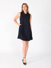 Load image into Gallery viewer, Front button open back sleeveless mini dress
