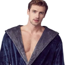 Load image into Gallery viewer, Men’s Robe with Hood – Ultra-Soft Plush Comfort for Everyday Use
