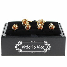 Load image into Gallery viewer, Vittorio Vico Gold Cufflinks &amp; Stud Sets
