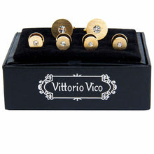 Load image into Gallery viewer, Vittorio Vico Gold Cufflinks &amp; Stud Sets
