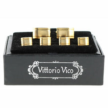 Load image into Gallery viewer, Vittorio Vico Gold Cufflinks &amp; Stud Sets
