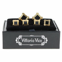 Load image into Gallery viewer, Vittorio Vico Gold Cufflinks &amp; Stud Sets
