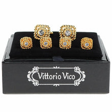 Load image into Gallery viewer, Vittorio Vico Gold Cufflinks &amp; Stud Sets
