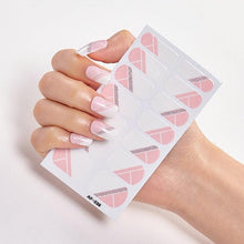 Load image into Gallery viewer, Full Cover Nail Stickers Nail Polish Nail Decoration Nails Sticker Designer Self Adhesive Nail Sticker Creative Nail Art Sticker Sticker Nail Decorations Accessories Metal Curve Stripe Lines Design Letter Nail Sticker Adhesive Decoration Template
