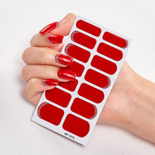 Load image into Gallery viewer, Full Cover Nail Stickers Nail Polish Nail Decoration Nails Sticker Designer Self Adhesive Nail Sticker Creative Nail Art Sticker Sticker Nail Decorations Accessories Metal Curve Stripe Lines Design Letter Nail Sticker Adhesive Decoration Template

