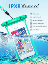 Load image into Gallery viewer, Full Display Waterproof Case for Phone Transparent Snow Underwater Swim Pouch Mobile Covers Design Waterproof Case For Swimming Compatible For iPhone Lightweight Smartphone Case
