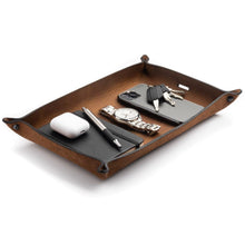 Load image into Gallery viewer, Full Grain Leather Valet Tray / Charging Station
