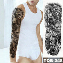 Load image into Gallery viewer, Full Women Man Realistic Waterproof Temporary Tattoo Tiger Stickers Luxury Big Design For Arm Thigh
