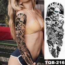 Load image into Gallery viewer, Full Women Man Realistic Waterproof Temporary Tattoo Tiger Stickers Luxury Big Design For Arm Thigh
