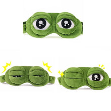 Load image into Gallery viewer, Funny Cartoon Frog Eye 3D Sleeping Eye Mask Comfortable Green Eye Cover Travel Office Soft Eye Mask
