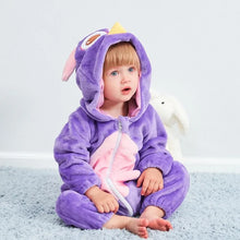 Load image into Gallery viewer, Cartoon Flannel Baby Rompers - # BAAA21110013
