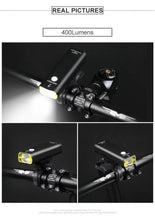 Load image into Gallery viewer, GACIRON 400-1800 Lumens Bicycle Front Light USB Rechargeable Cycling Headlight Flashlight MTB Road Bike Waterproof LED Head Lamp
