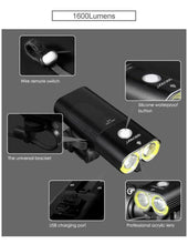 Load image into Gallery viewer, GACIRON 400-1800 Lumens Bicycle Front Light USB Rechargeable Cycling Headlight Flashlight MTB Road Bike Waterproof LED Head Lamp
