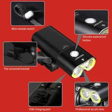 Load image into Gallery viewer, GACIRON 400-1800 Lumens Bicycle Front Light USB Rechargeable Cycling Headlight Flashlight MTB Road Bike Waterproof LED Head Lamp
