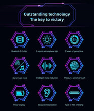 Load image into Gallery viewer, Gaming Headsets Wireless Earphones Low Latency Bluetooth Headphone Sports Noise Cancelling Earbuds With Mic Sports Headphones Wireless Bluetooth Headphones With Microphone 5H Playtime Wireless Running Earbuds
