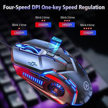Load image into Gallery viewer, Gaming LED Wired Mechanical Mouse 6 Button With Backlight Ergonomic Cool Mouse Design For Laptop And Computer
