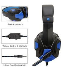 Load image into Gallery viewer, Gaming Red Black Wired Headset Stereo Gamer Headphone  Noise Cancelling Over Ear Headphones With Mic LED Light Bass Surround Soft Memory Earmuffs For Laptop
