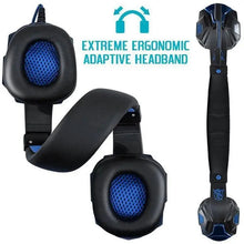 Load image into Gallery viewer, Gaming Red Black Wired Headset Stereo Gamer Headphone  Noise Cancelling Over Ear Headphones With Mic LED Light Bass Surround Soft Memory Earmuffs For Laptop
