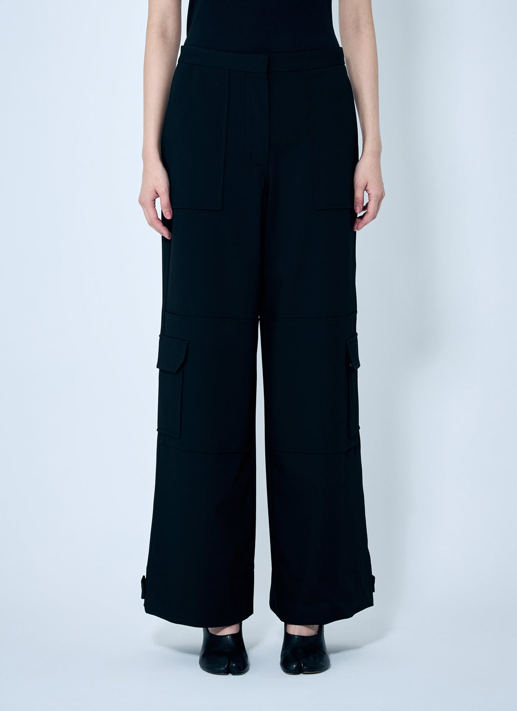 Ganni Women Solid Twill Suiting Cargo Pants