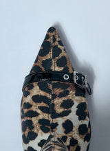 Load image into Gallery viewer, Ganni Women Leopard Eyelets Slouchy High Shaft Boots
